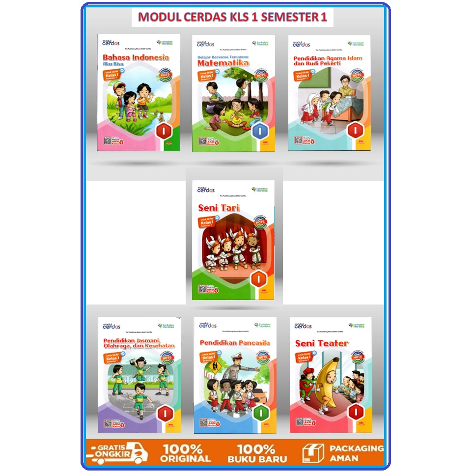 Jual Modul Cerdas Kurikulum Merdeka SD / MI Kelas 1 Semester 1 - Warna ...