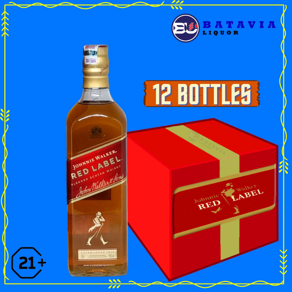 Jual Johnnie Walker Red Label 750ml 12 Botol | Shopee Indonesia