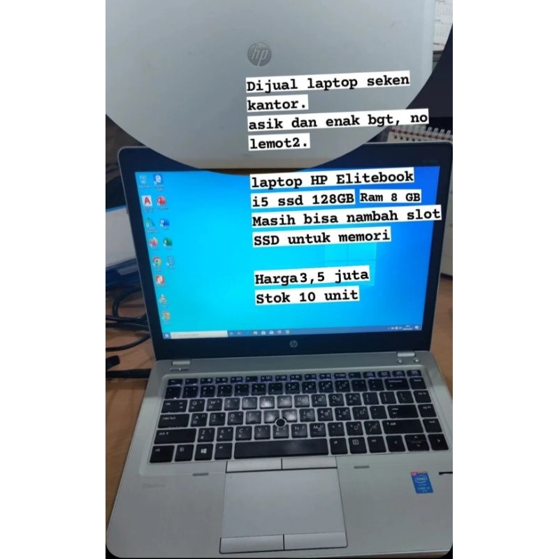 Jual Laptop HP Thinkpad like new perusahaan i5 ram 8Gb free tas & mouse ...