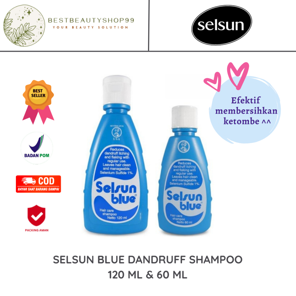 Jual Selsun Blue Dandruff Shampoo 60 Ml And 120 Ml 100 Original Selsun Shampoo Anti Ketombe 1179