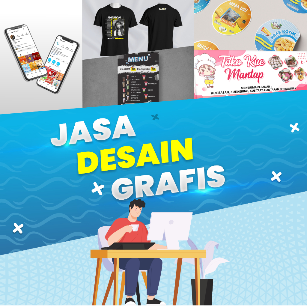 Jual Jasa Desain Grafis Bannerspanduk Poster Brosur Kartu Nama Social Media Label 7942