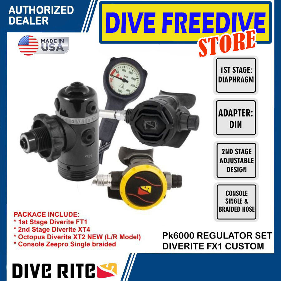 Jual PK6000 Regulator Set Custom Diverite 1st Stage FT1 Diaphragm
