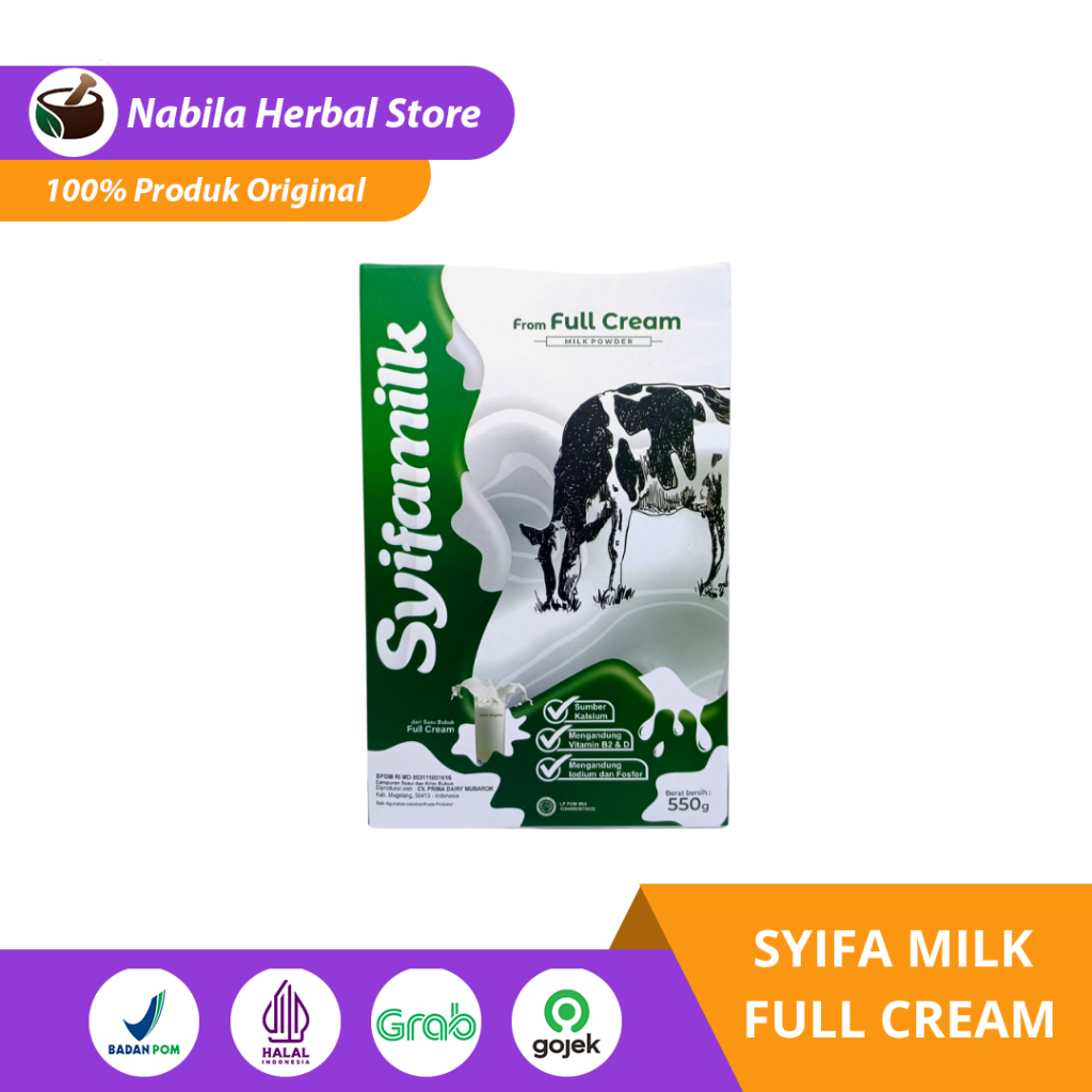 Jual Susu Sapi Syifa Milk Full Cream Susu Sapi Penggemuk Badan 550 Gram Shopee Indonesia 7080