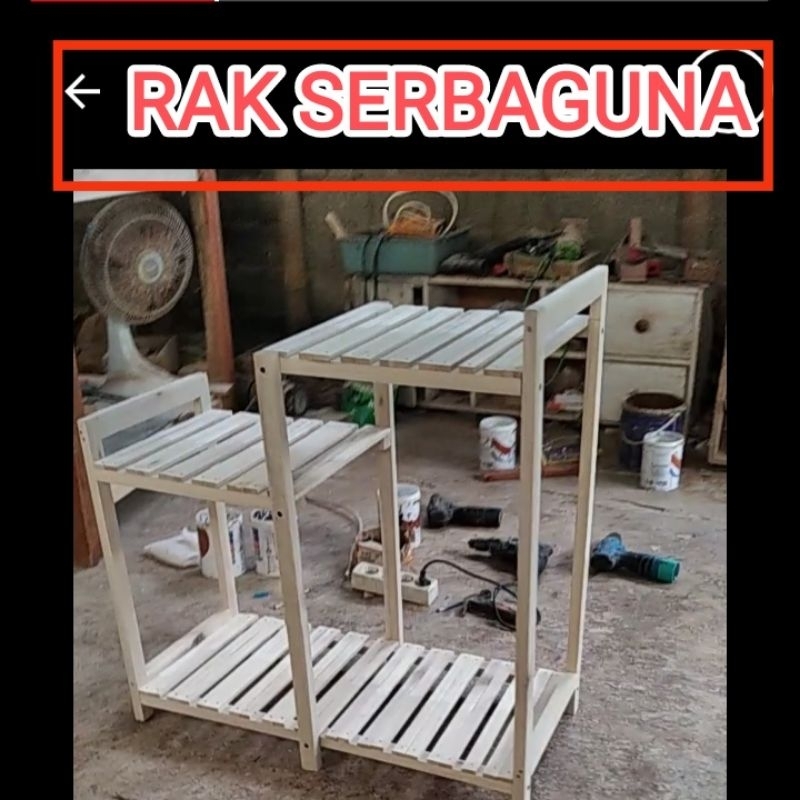 Jual RAK MEJA KAYU DAPUR DISPENSER GALON RICE COOKER PIRING KOMPOR ...