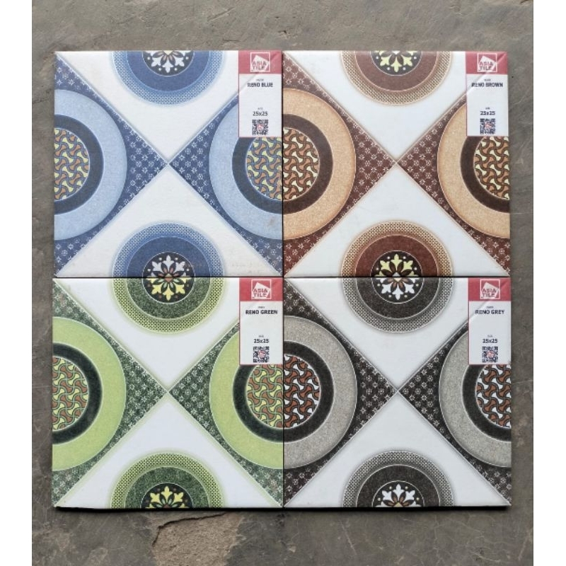 Jual Keramik Lantai Kasar Asia Tile Reno Series Ukuran 2525 | Shopee ...