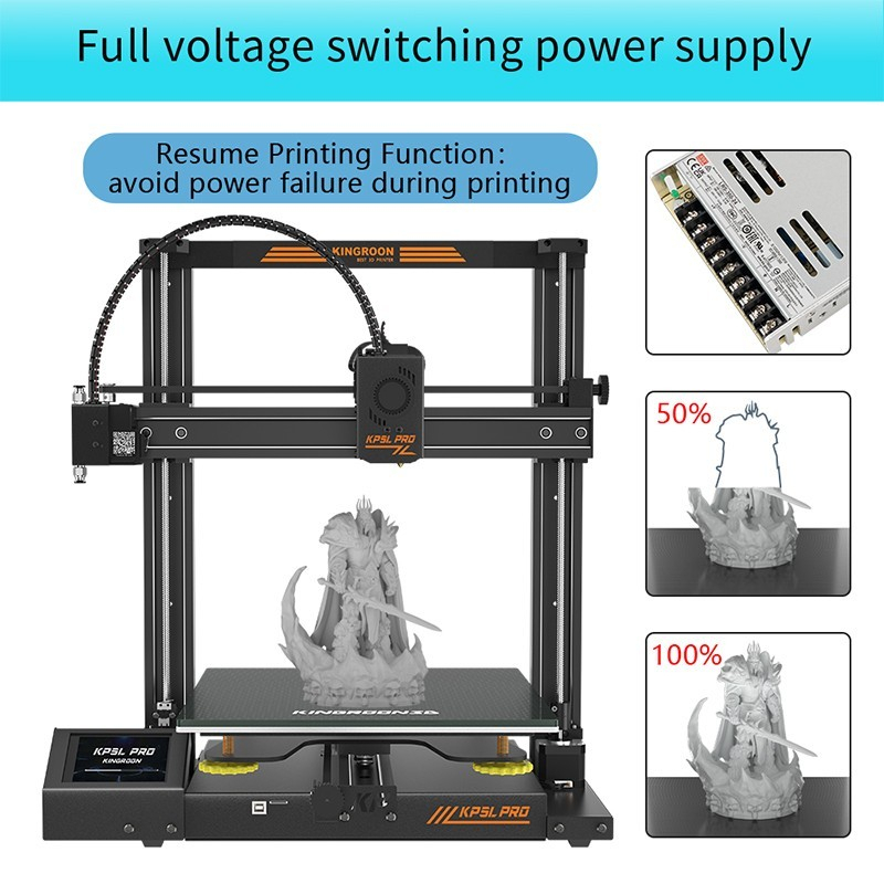 Jual 3D Printer Kingroon KP5L PRO XYZ Dual Linear Rail Direct Drive ...