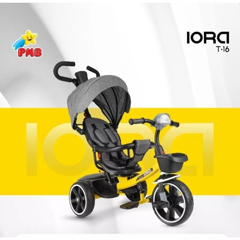 Jual Sepeda Roda 3 Tiga Anak Bayi Pmb Iora T16 Tricycle Kursi Bisa