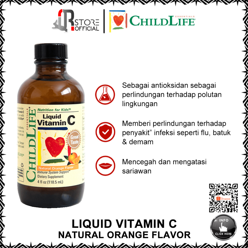 Jual CHILDLIFE LIQUID VITAMIN C CHILD LIFE SIRUP VIT C RASA JERUK