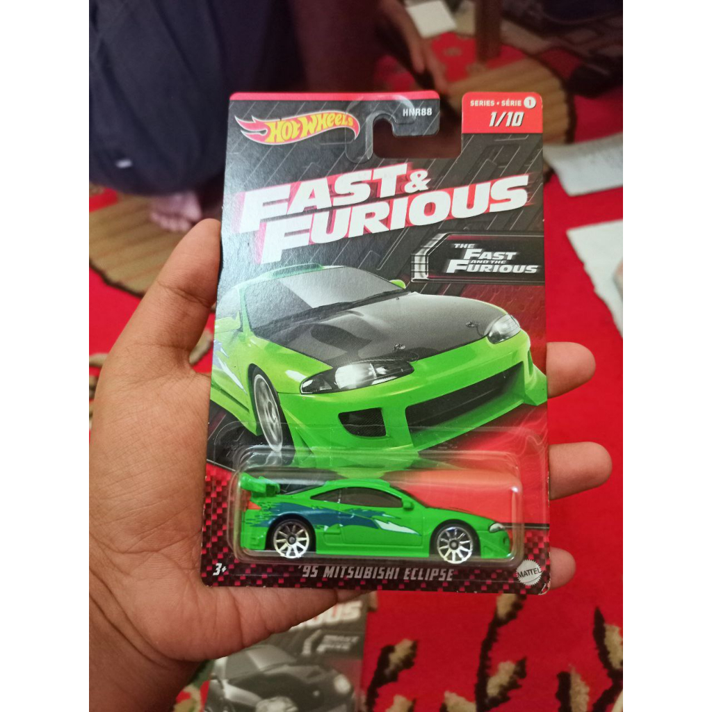 Jual Hotwheels Fast & Furious 95 Mitsubishi Eclipse miniatur mobil