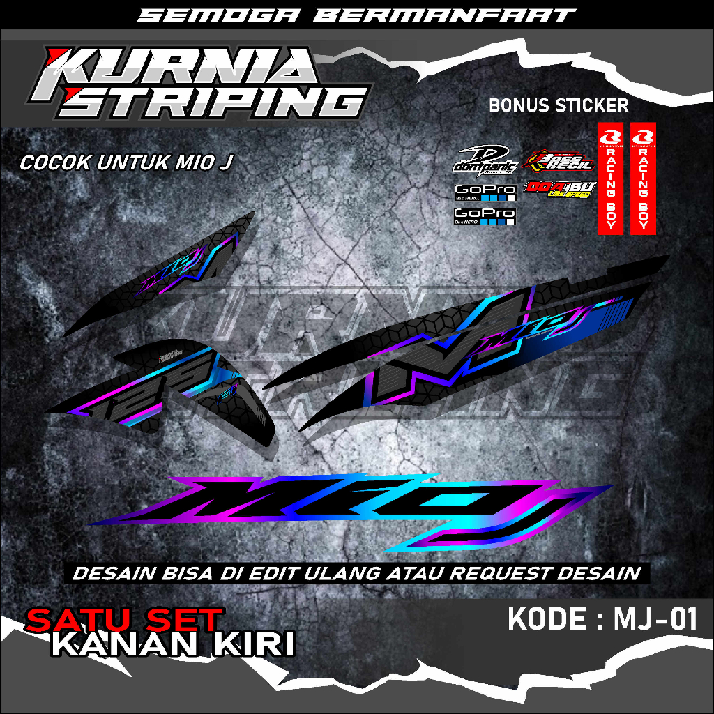 Jual STRIPING STIKER LIST VARIASI MIO SPORTY MIO SMILE KODE MJ 01