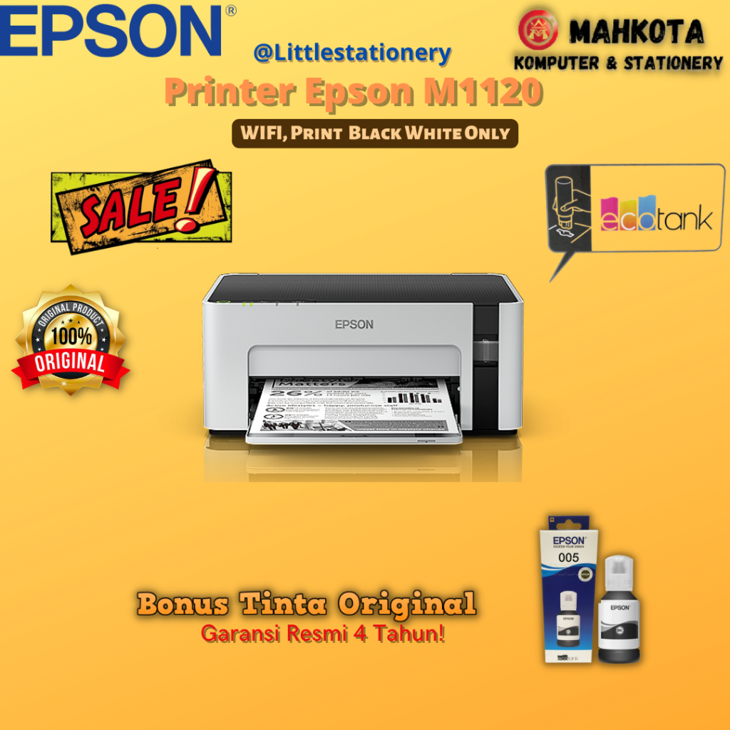 Jual Epson M1120 Monochrome Wi-Fi Ink Tank Printer | Shopee Indonesia