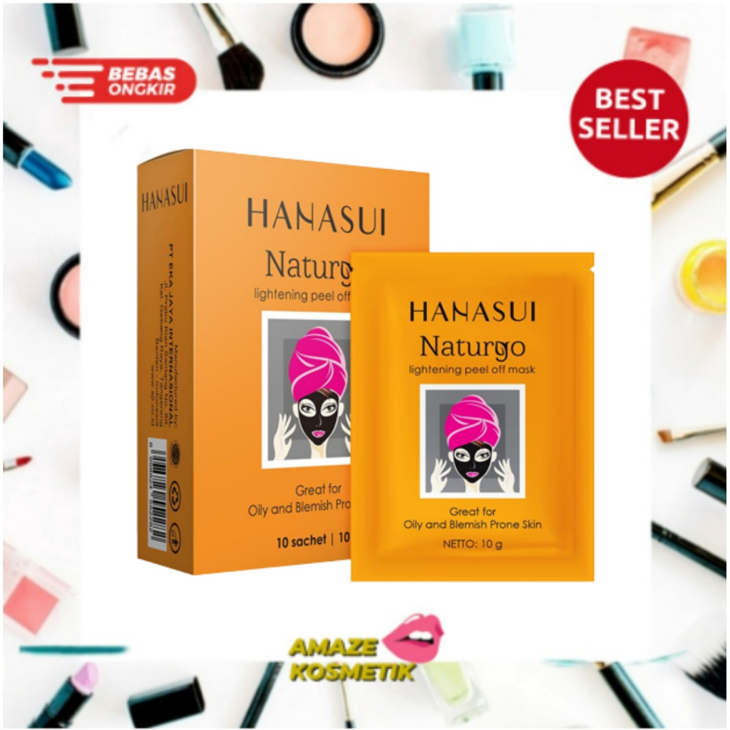 Jual HANASUI NATURGO BPOM 1 BOX ISI 10 SACHET | MASKER WAJAH PEEL OFF ...