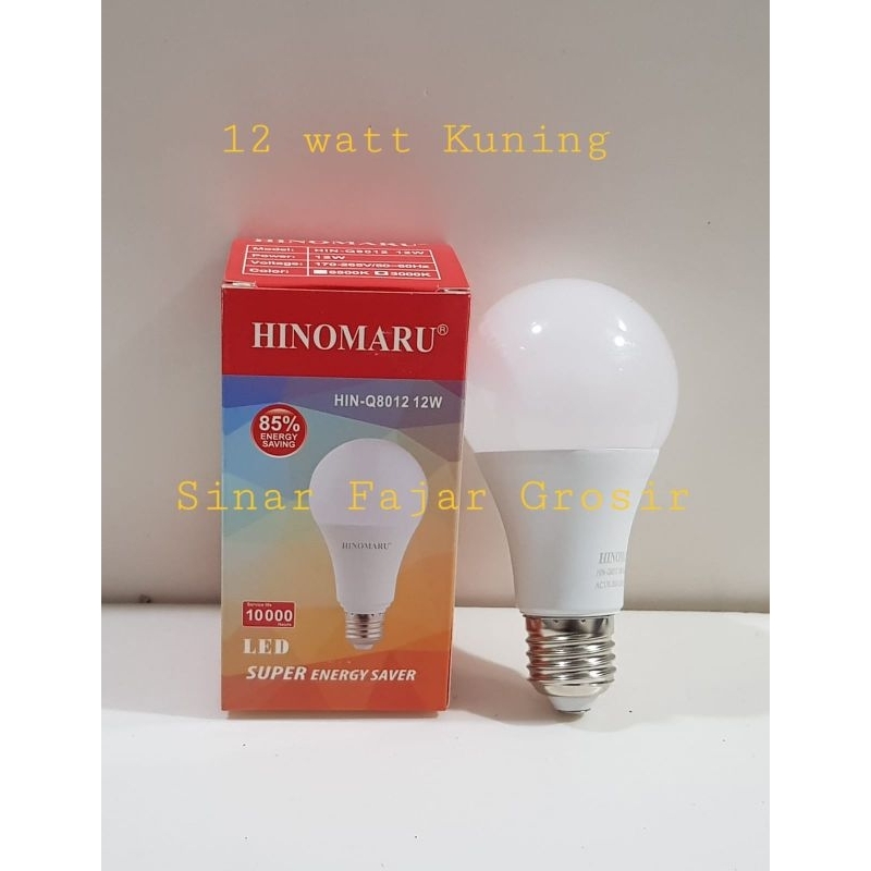 Jual Lampu Led Bulb Hinomaru 12 Watt 12w Cahaya Putih 6500k And Cahaya