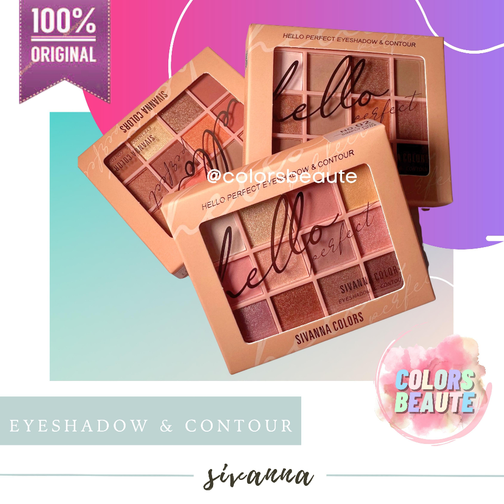 Jual Sivanna Colors Hello Perfect Eyeshadow & Contour | Shopee Indonesia
