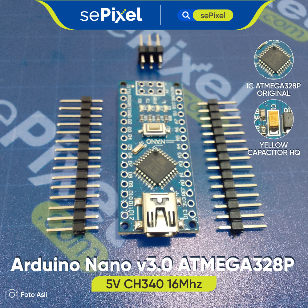 Jual Arduino Nano v3 v3.0 ATMEGA328P 5V 16Mhz CH340 | Shopee Indonesia