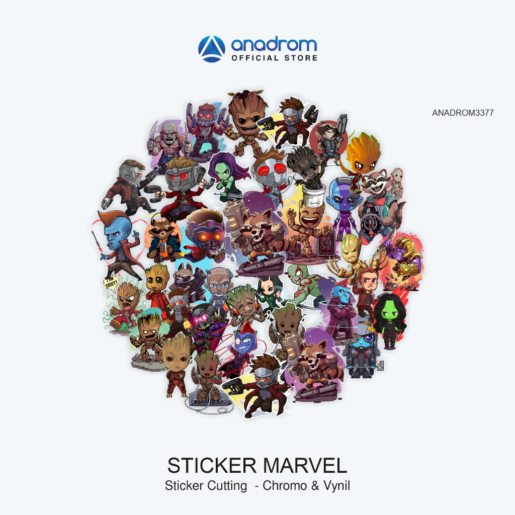 Jual Sticker Character Marvel | Sticker Chibi Marvel | Anadrom 3377 ...