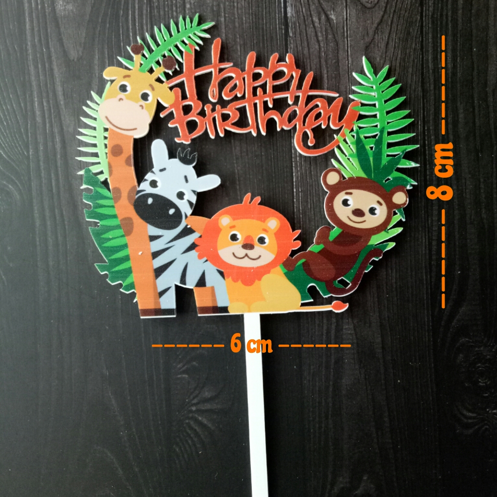 Jual cake topper bahan acrylic akrilik hiasan kue ulang tahun karakter ...