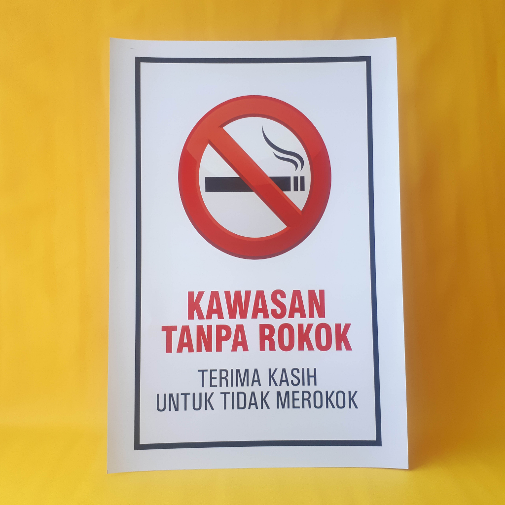 Jual Poster Dilarang Merokok Poster Kawasan Tanpa Rokok Poster Terima Kasih Untuk Tidak 