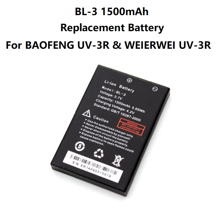 Jual Replacement Battery For Baofeng Pofung Weirwei Uv R Mah Bl Baterai Cadangan