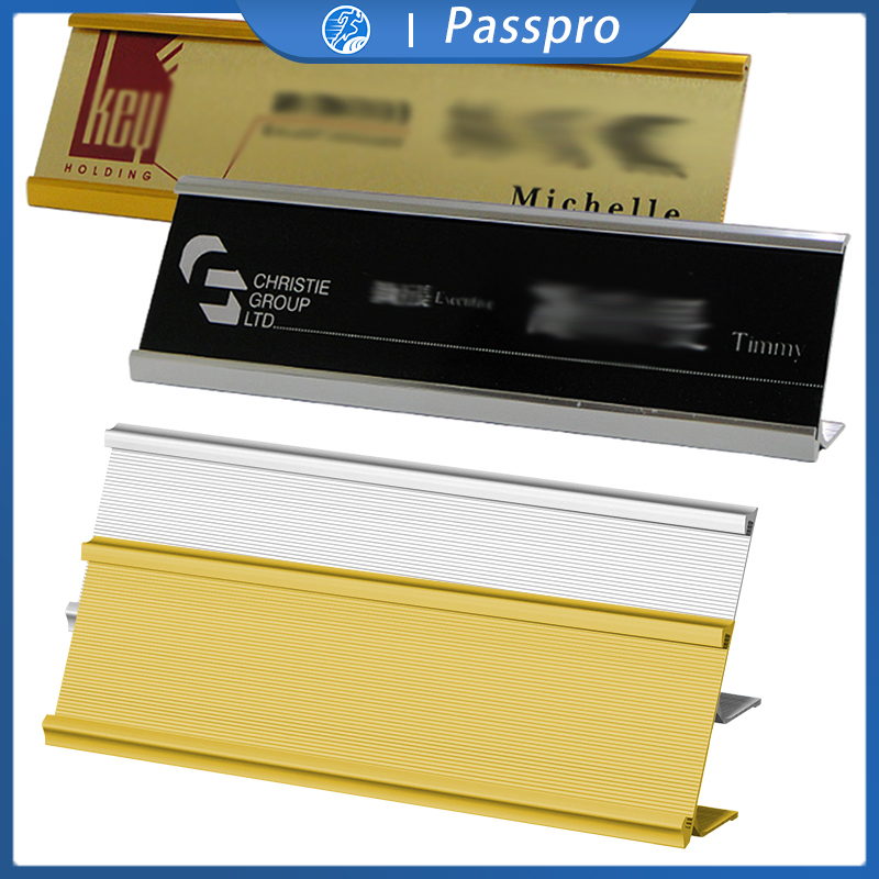 Jual Name Plate Holder Papan Nama Meja Desk Name Sign Holder Aluminium ...