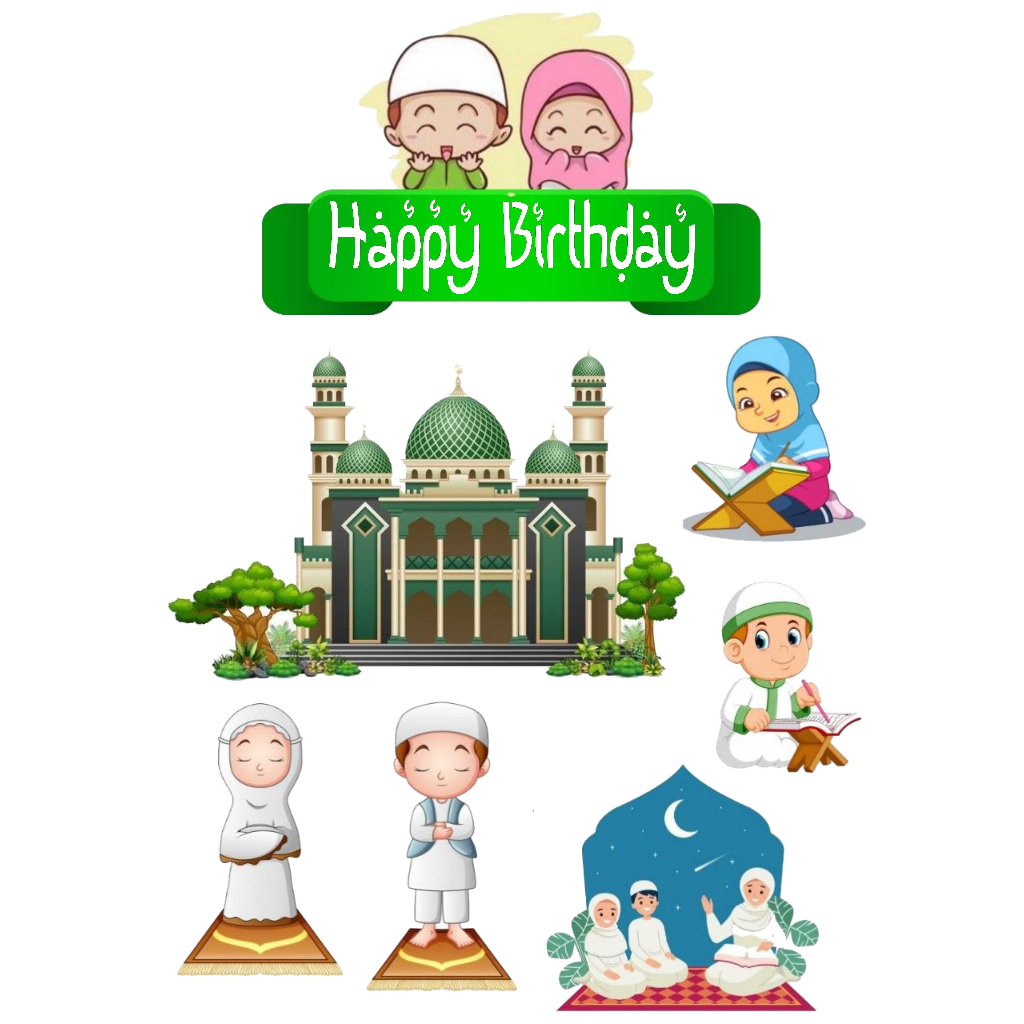 Jual TOPPER CAKE TOPPER ULANG TAHUN TOPPER ULTAH / HIASAN KUE MUSLIM ...