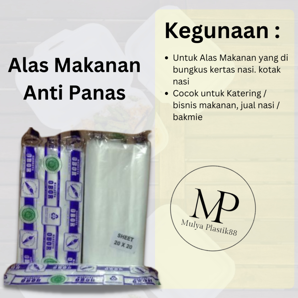 Jual Plastik Sheet Lembaran Anti Panas 20x20 25x35 Alas Nasi Makanan Shopee Indonesia 4338