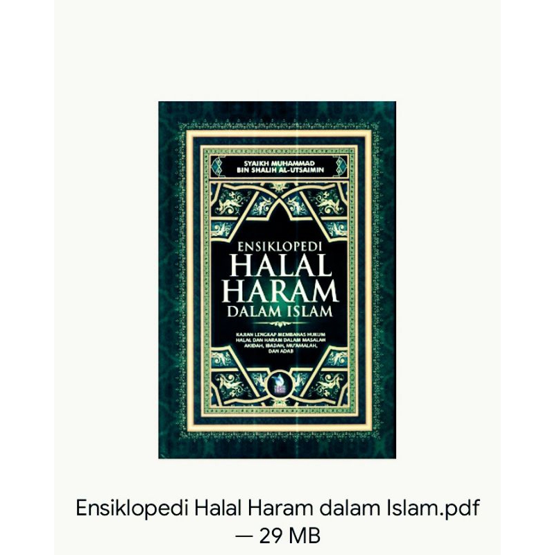 Jual Buku Digital Ensiklopedi Halal Haram Dalam Islam Shopee Indonesia