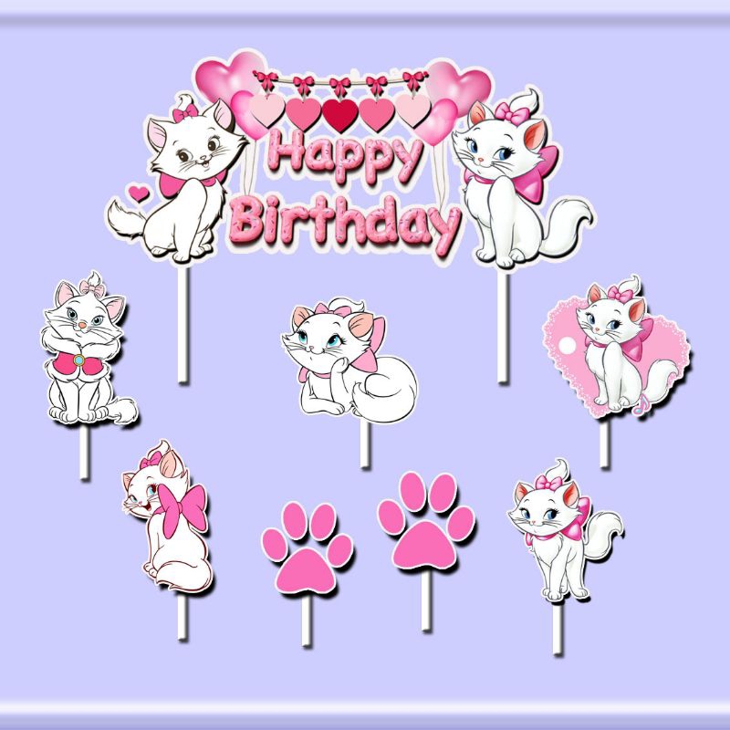 Jual Cake Topper Marie cat happy birthday Shopee Indonesia