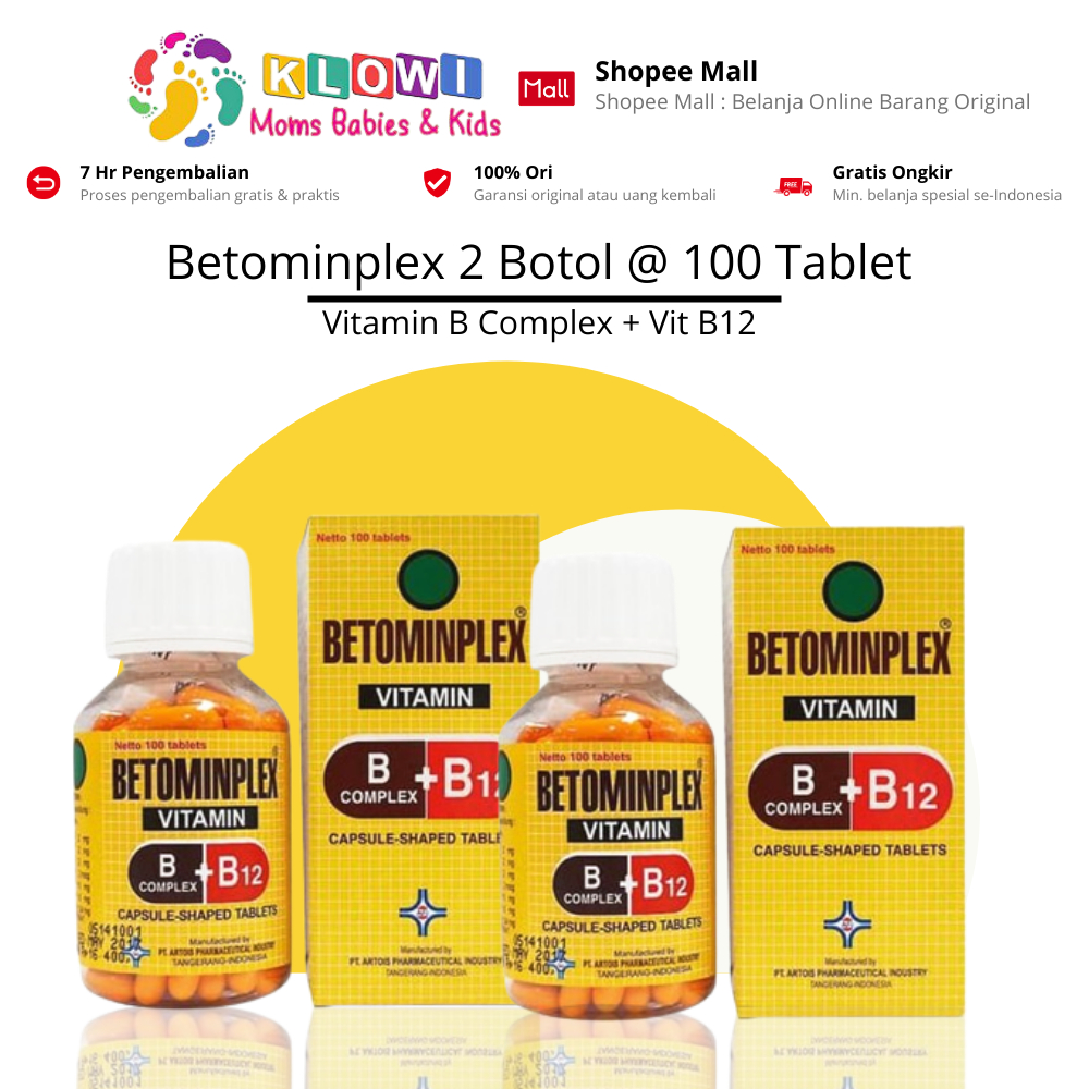 Jual Bundling 2 Betominplex -2X100 Kaplet Vitamin B Kompleks Dan ...