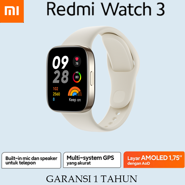 Xiaomi Redmi Watch Smartwatch Amoled Screen Jam Smart Watch  Bluetooth Olahraga Sports 5ATM Waterproof With Apps
