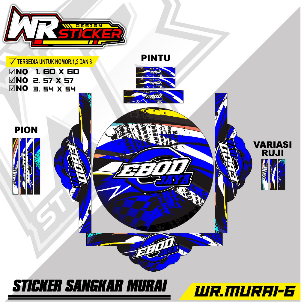 Jual Stiker Dekal Sangkar Burung Murai - Sticker Decal Kandang Burung ...