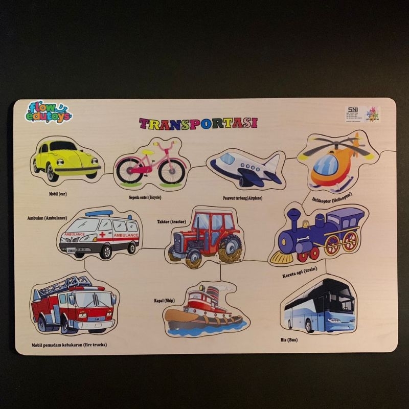 Jual Mainan Edukasi Puzzle Transportasi | Shopee Indonesia