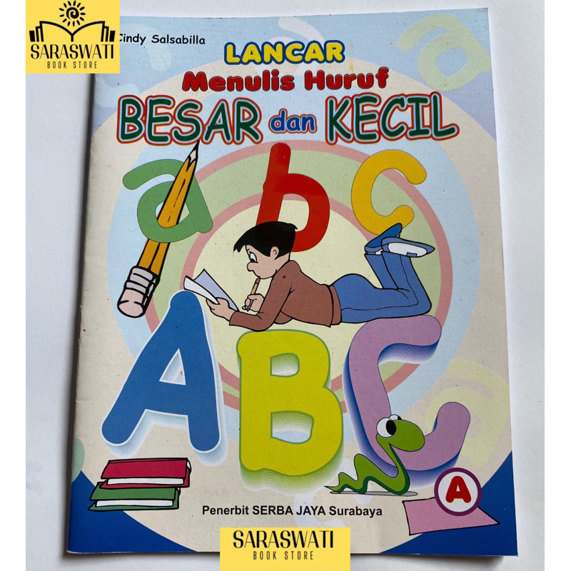 Jual LANCAR MENULIS HURUF BESAR DAN KECIL JILID 1,2 SERBA JAYA // BUKU ...