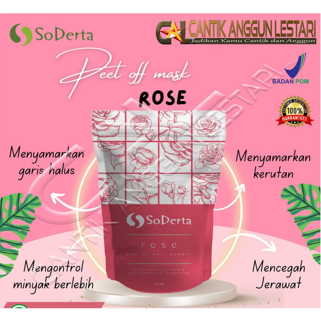 Jual Masker Wajah SODERTA - ROSE Peel Off Mask (1kg) | Shopee Indonesia