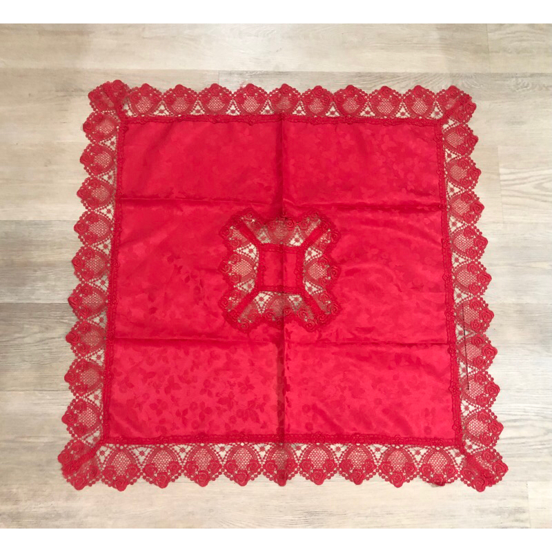 Jual Taplak meja tamu / coffee table renda polos kotak | Shopee Indonesia