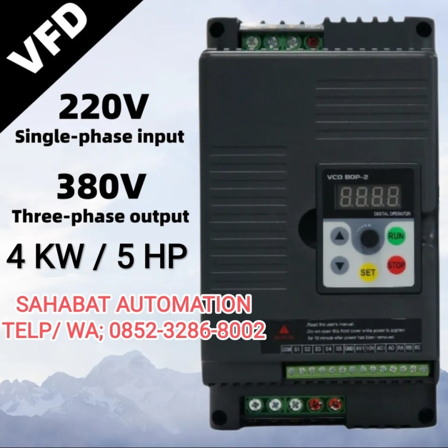 Jual Inverter Motor 1 Phase 220V Ke 3 380V 4KW 4 KW 5.5HP 5.5 HP 