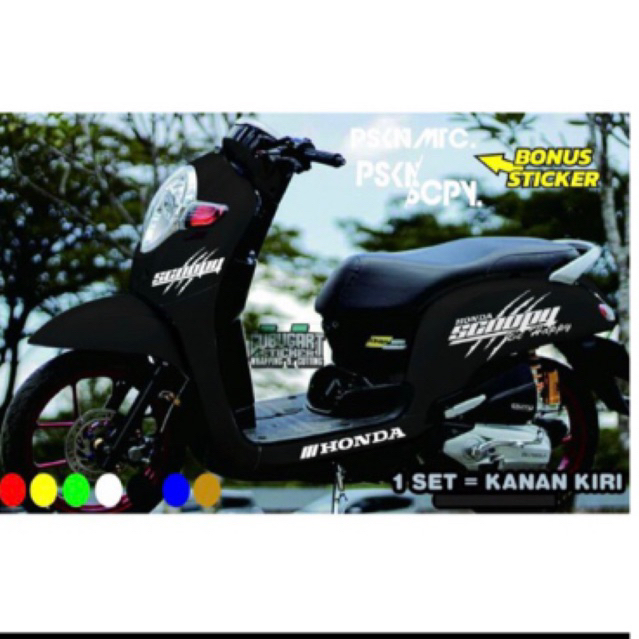 Jual STIKER STRIPING SCOOPY/cakaran scoopy/cocok untuk semua body motor ...