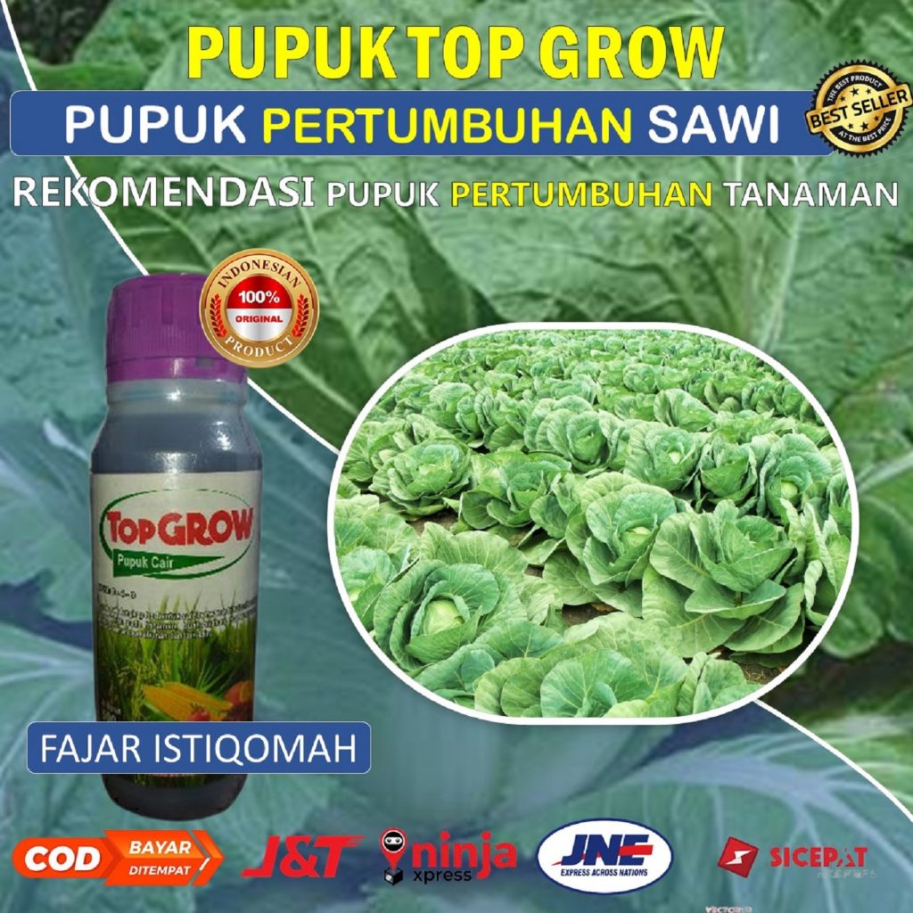 Jual Cod Top Grow Pupuk Pelebat Sawi Jadi Top Isi 500ml Pupuk