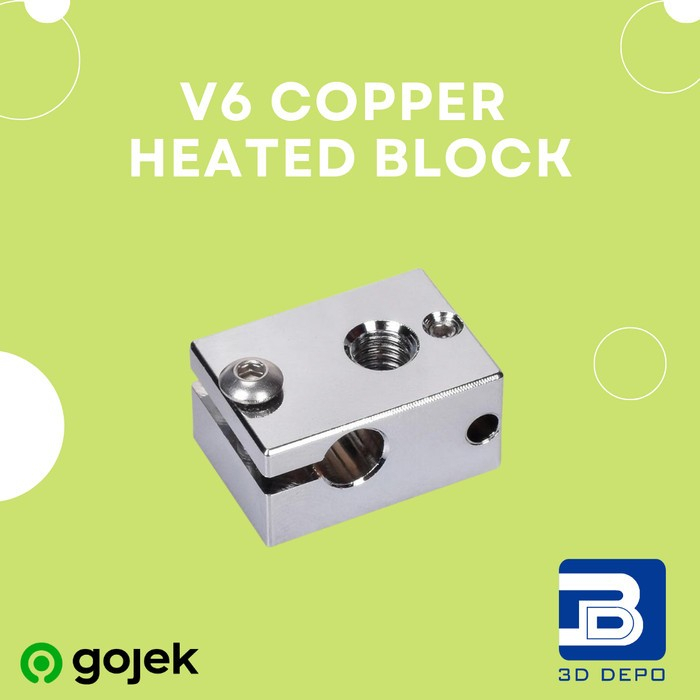 3D-Drucker Vulkan-Heizblock Aus Messing – Kompatibel Mit E3D V6 Hotend & PT100, Hitzebeständig Bis 400°C