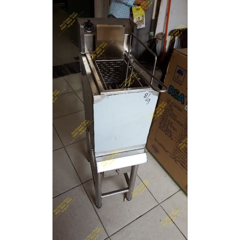 Jual Deep Fryer Gas 6 Liter Suhu Otomatis Stainless Steel Shopee