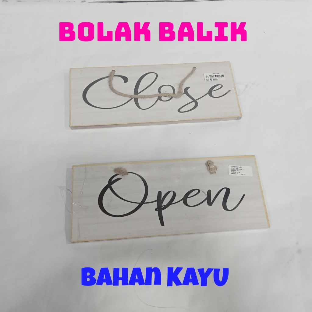 Jual Plat Open Close Closed Pelat Buka Tutup Label Papan Tanda