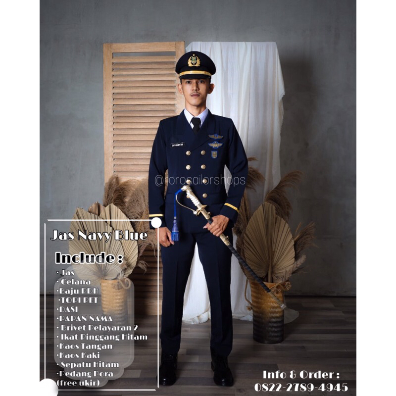 Jual Jas Navy Blue 1 Set lengkap | Shopee Indonesia