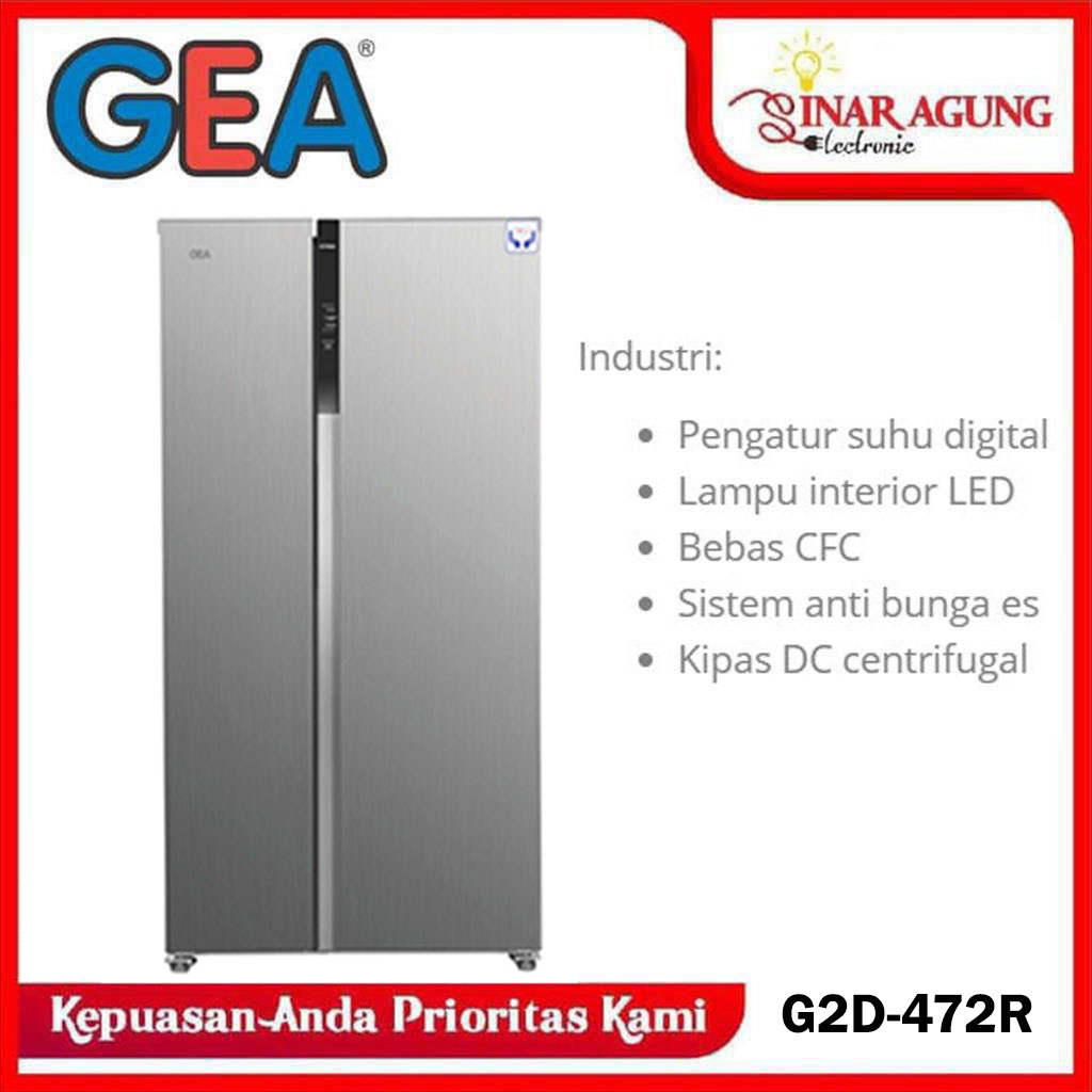 Jual Gea Kulkas Side By Side L G D G D Inox Resmi