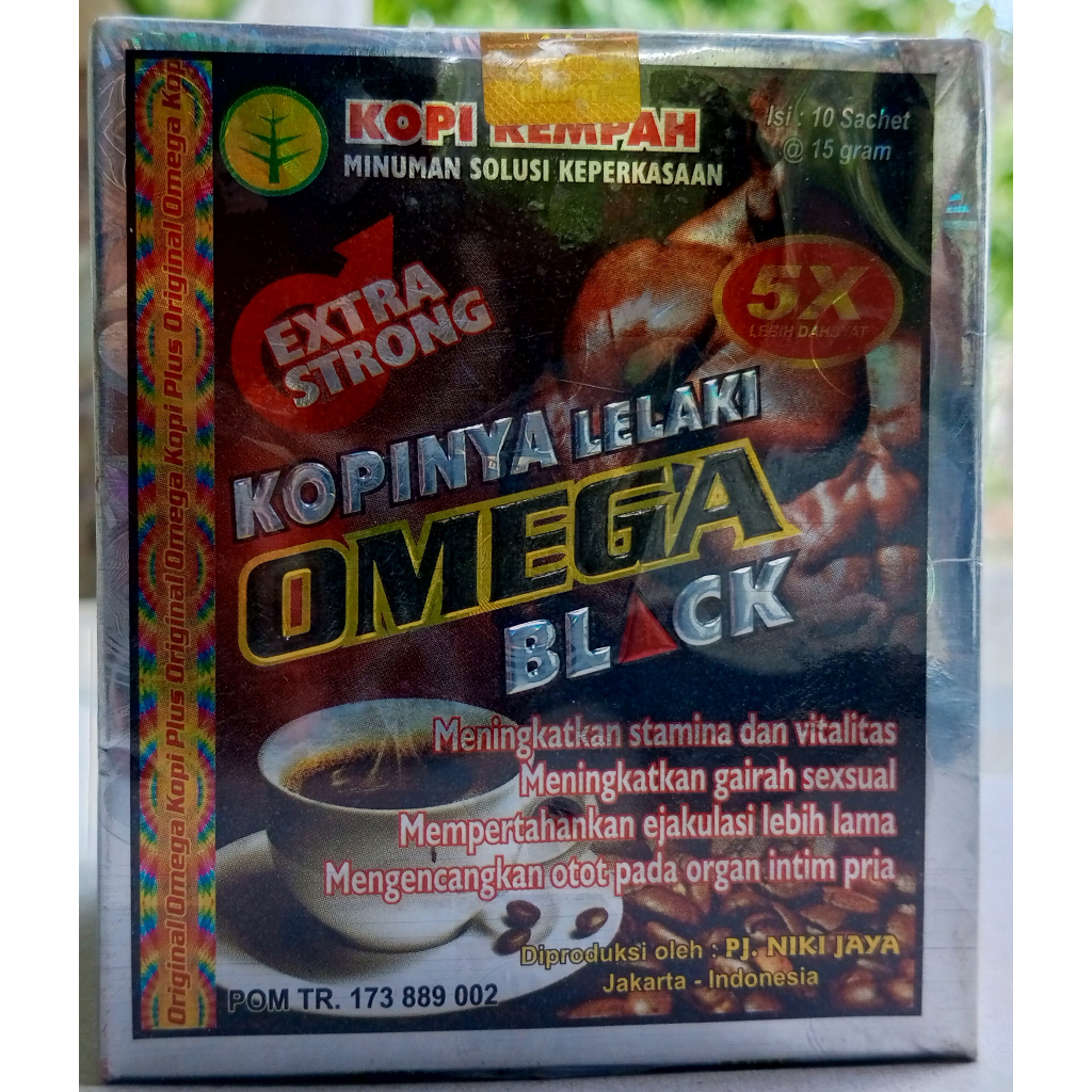 Jual Kopi Rempah Omega Black Extra Strong Original 1 Kotak Isi 10