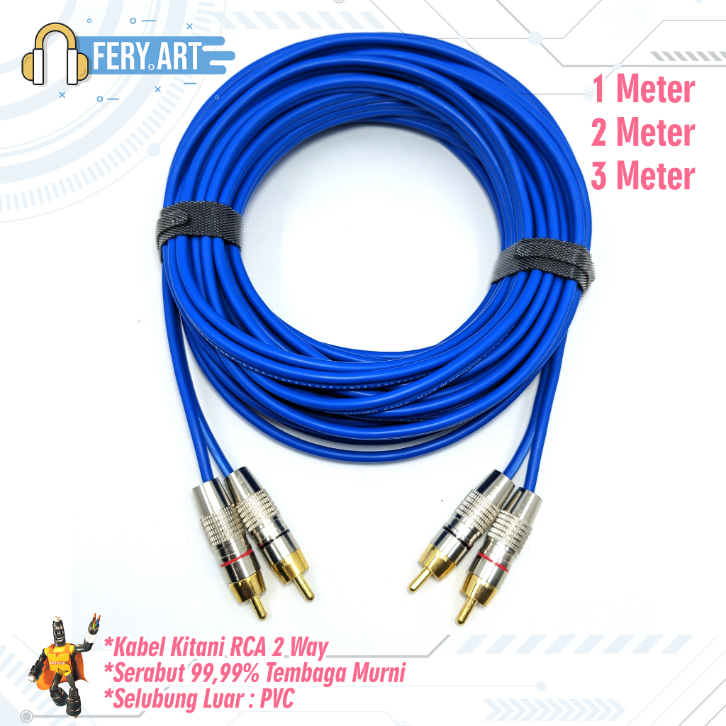 Jual Kabel Audio Jack RCA ke RCA Stereo | Shopee Indonesia