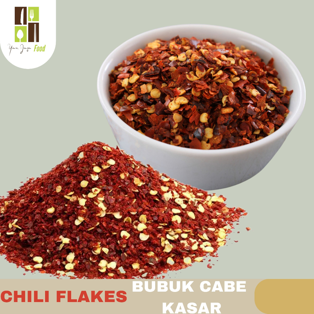 Jual Chili Flakes Powder / Bubuk Cabai / Cabe / Lebih Kasar Kemasan Re