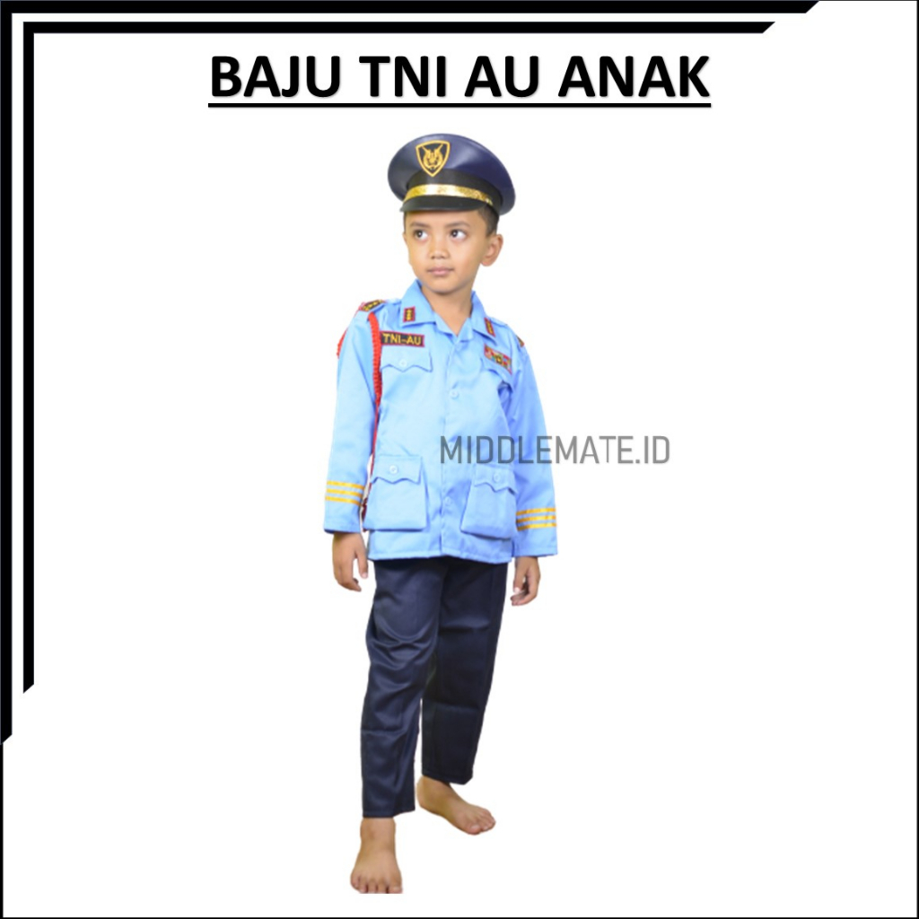 Jual Baju Seragam Tni AU Anak Laki-laki Kostum Profesi Anak Seragam Tni ...