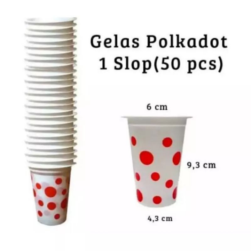 Jual Cup Gelas Plastik Bola Bolapolkadot Isi 50 Pcs Shopee Indonesia 1892