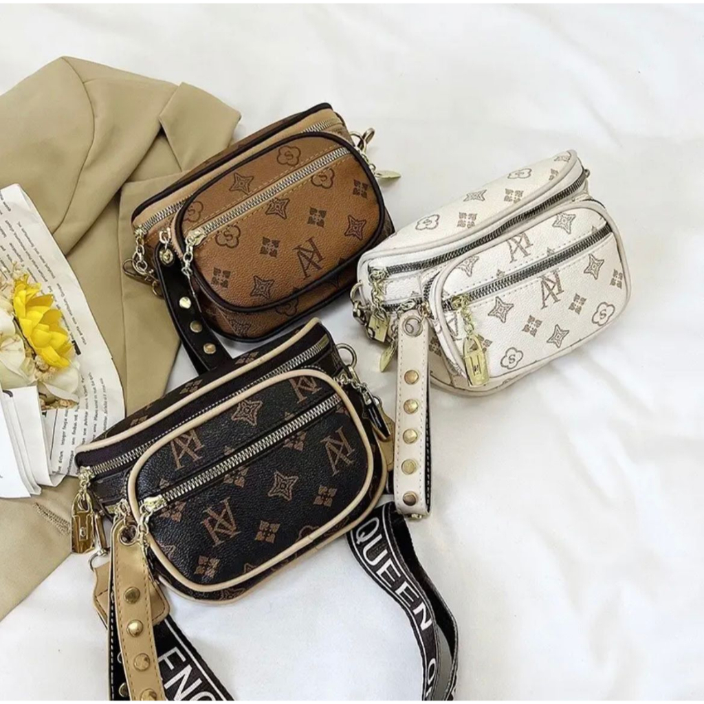 Jual TAS LV MURAH, SLING BAG KULIT IMPORT, TAS SELEMPANG CEWEK TERLARIS