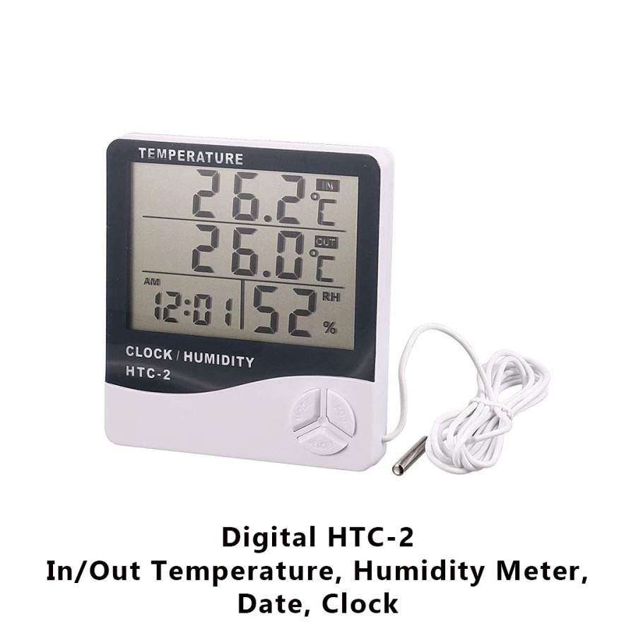 Jual Alat Ukur Suhu Dan Kelembapan Udara Htc 2 Thermometer Suhu